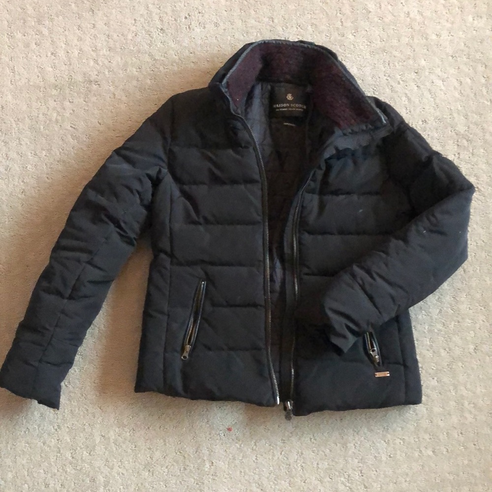 Black Down feather winter jacket